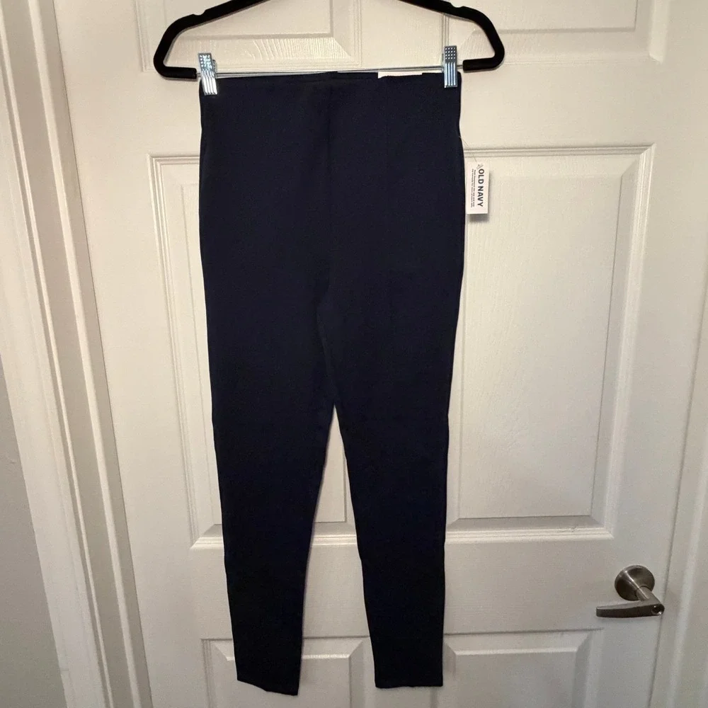 Old Navy Stevie Skinny Pants Navy Blue Small Extra High-Rise Work Office Casual